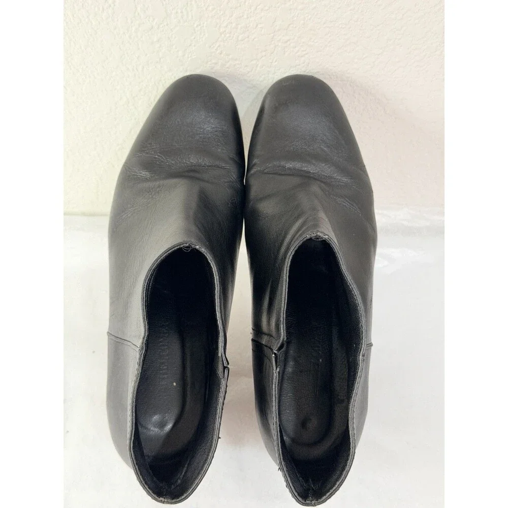 Rachel Comey Black Leather Ankle Boots Women’s Size 8 Wood Block Heel Booties